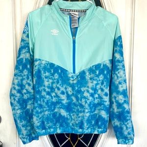 Umbro blue tie dye windbreaker jacket